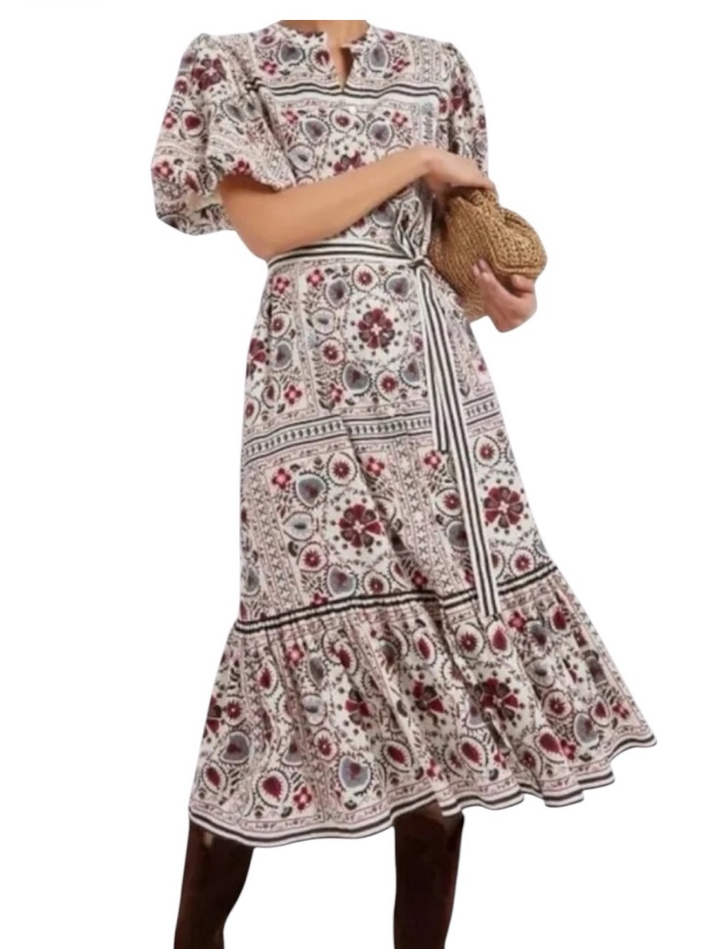Tuckernuck Patchwork Floral Dress, M